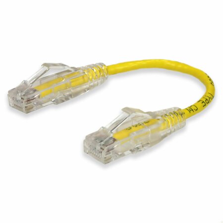 ADD-ON 6IN RJ-45 MALE TO RJ-45 MALE CAT6 STRAIGHT YELLOW SLIM UTP COPPER PVC ADD-0-5FSLCAT6-YW